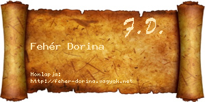 Fehér Dorina névjegykártya