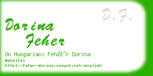 dorina feher business card